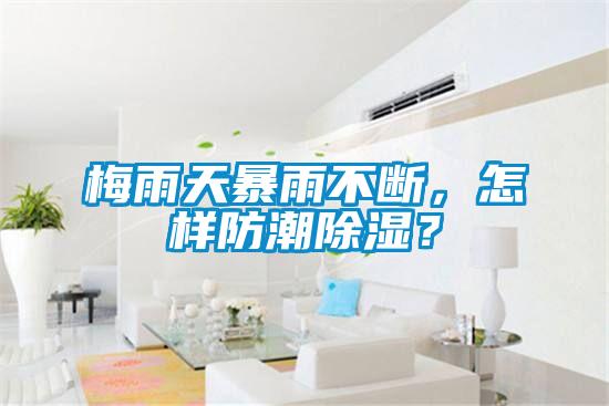 梅雨天暴雨不斷，怎樣防潮除濕？