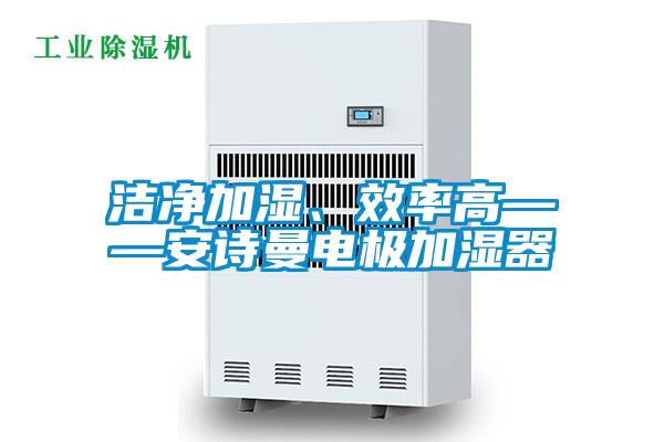 潔凈加濕、效率高——安詩曼電極加濕器