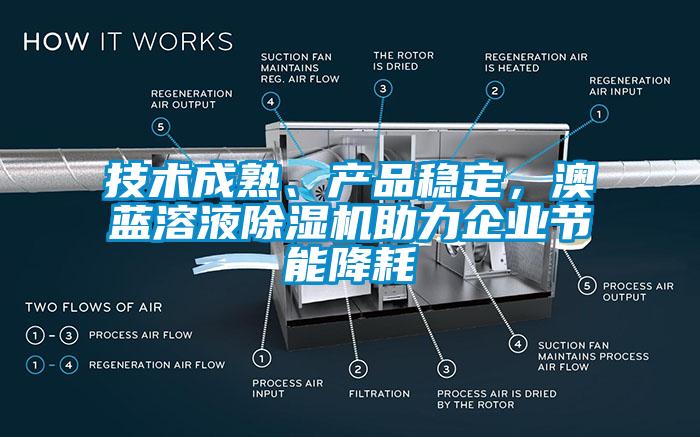 技術成熟、產品穩定，澳藍溶液除濕機助力企業節能降耗