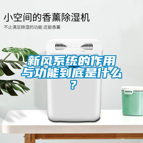 新風(fēng)系統(tǒng)的作用與功能到底是什么？